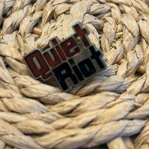 Quiet riot vintage pin